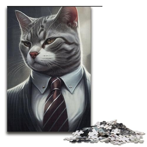 1000-teiliges Puzzle für Erwachsene, Katzenkostüm, Tierspiel, Spielzeug, Gehirnintelligenz-Herausforderung, süchtig machendes Spielzeug, Größe 38 x 26 cm 1000-teiliges Puzzle für Erwachsene, Katzenkostüm, Tierspiel, Spielzeug, Gehirnintelligenz-Herausforderung, süchtig machendes Spielzeug, Größe 38 x 26 cm von LLONGKT