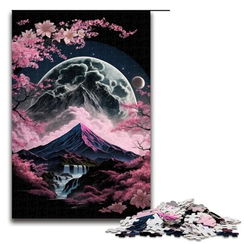 1000-teiliges Puzzle für Erwachsene, Kirschblüten, Berg Fuji, Puzzle, Geschenke, Weihnachtswunschliste mit Weihnachtsmann, Größe 50 x 75 cm 1000-teiliges Puzzle für Erwachsene, Kirschblüten, Berg Fuji, Puzzle, Geschenke, Weihnachtswunschliste mit Weihnachtsmann, Größe 50 x 75 cm von LLONGKT