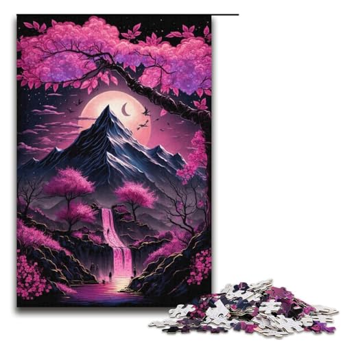 1000-teiliges Puzzle für Erwachsene, Kirschblüten-Berg, Stressabbau, für Teenager ab 14 Jahren, Größe 38 x 26 cm 1000-teiliges Puzzle für Erwachsene, Kirschblüten-Berg, Stressabbau, für Teenager ab 14 Jahren, Größe 38 x 26 cm von LLONGKT