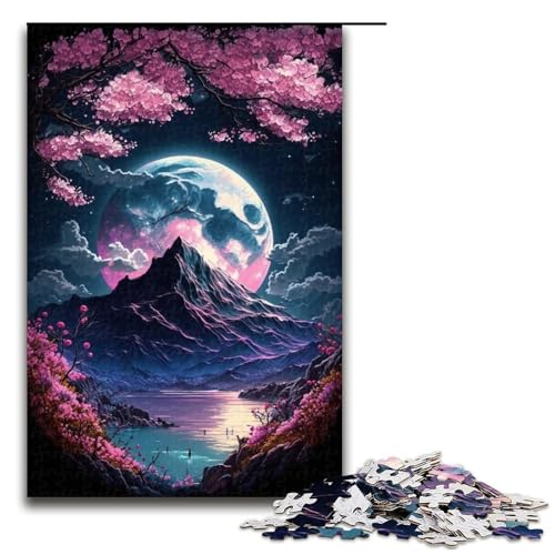 1000-teiliges Puzzle für Erwachsene, Kirschblüten-Berg-Puzzle für Erwachsene, Holzpuzzle, anspruchsvolles Spiel, Größe 50 x 75 cm 1000-teiliges Puzzle für Erwachsene, Kirschblüten-Berg-Puzzle für Erwachsene, Holzpuzzle, anspruchsvolles Spiel, Größe 50 x 75 cm von LLONGKT