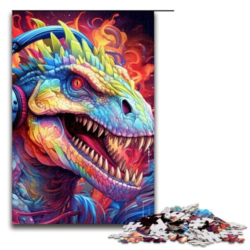 1000-teiliges Puzzle für Erwachsene, Kopfhörer, Dinosaurier-Puzzle, Spielspielzeug, ganze Familie, Größe 50 x 75 cm 1000-teiliges Puzzle für Erwachsene, Kopfhörer, Dinosaurier-Puzzle, Spielspielzeug, ganze Familie, Größe 50 x 75 cm von LLONGKT