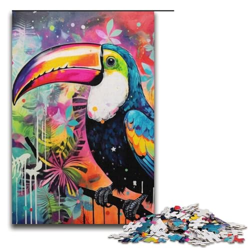 1000-teiliges Puzzle für Erwachsene, Kunst-Tukans, Puzzle für Teenager, Papppuzzle, dekomprimierend, intellektuelles Lernspielzeug, Größe 38 x 26 cm 1000-teiliges Puzzle für Erwachsene, Kunst-Tukans, Puzzle für Teenager, Papppuzzle, dekomprimierend, intellektuelles Lernspielzeug, Größe 38 x 26 cm von LLONGKT