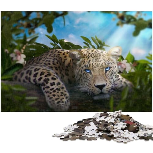 1000-teiliges Puzzle für Erwachsene, Leoparden-Puzzle, Spiele, Spielzeug, Geschenk, Lernspiel zum Geburtstag, Weihnachten, Größe 38 x 26 cm 1000-teiliges Puzzle für Erwachsene, Leoparden-Puzzle, Spiele, Spielzeug, Geschenk, Lernspiel zum Geburtstag, Weihnachten, Größe 38 x 26 cm von LLONGKT