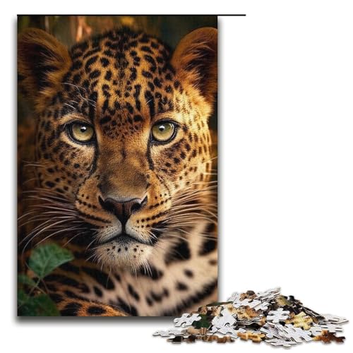 1000-teiliges Puzzle für Erwachsene, Leopardenporträts, Puzzle, Lernspielzeug, Weihnachts- und Geburtstagsgeschenk, Größe 38 x 26 cm 1000-teiliges Puzzle für Erwachsene, Leopardenporträts, Puzzle, Lernspielzeug, Weihnachts- und Geburtstagsgeschenk, Größe 38 x 26 cm von LLONGKT