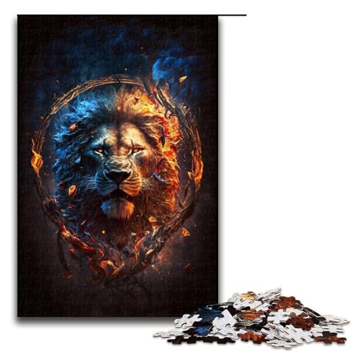 1000-teiliges Puzzle für Erwachsene, Löwe, Lernpuzzle, Größe 50 x 75 cm 1000-teiliges Puzzle für Erwachsene, Löwe, Lernpuzzle, Größe 50 x 75 cm von LLONGKT
