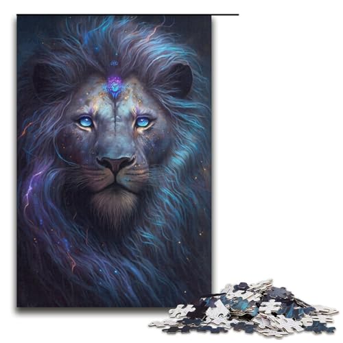 1000-teiliges Puzzle für Erwachsene, Löwe, Spielzeug, Lernspiele, Stressabbau, tolles Geschenk (Größe 38 x 26 cm) von LLONGKT