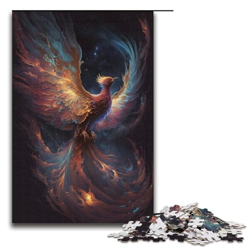 1000-teiliges Puzzle für Erwachsene, Magic Phoenix Puzzle, Quizspiel, Geburtstagsgeschenk, Geschenke, Wandkunst (Größe 38 x 26 cm) von LLONGKT