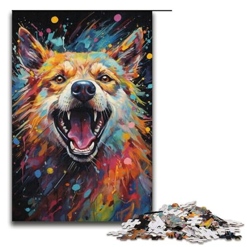 1000-teiliges Puzzle für Erwachsene, Malen, Farbe, Hunde-Puzzle für Lernspiele, Herausforderungsspielzeug, gutes Geschenk, Größe 38 x 26 cm 1000-teiliges Puzzle für Erwachsene, Malen, Farbe, Hunde-Puzzle für Lernspiele, Herausforderungsspielzeug, gutes Geschenk, Größe 38 x 26 cm von LLONGKT