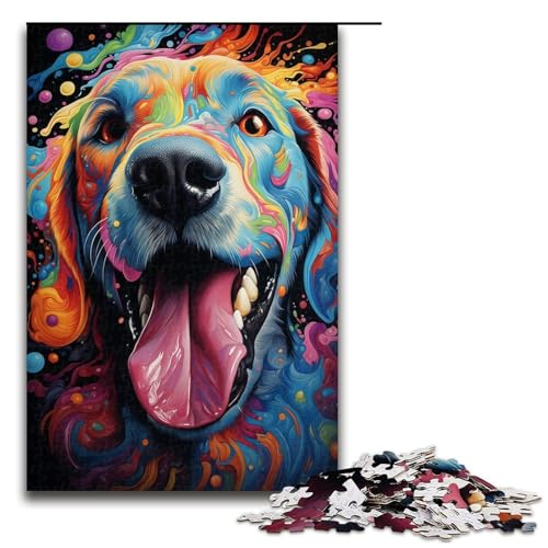 1000-teiliges Puzzle für Erwachsene, Malen, Farbe, Hunde-Puzzle für Lernspiele, Herausforderungsspielzeug, gutes Geschenk, Größe 50 x 75 cm 1000-teiliges Puzzle für Erwachsene, Malen, Farbe, Hunde-Puzzle für Lernspiele, Herausforderungsspielzeug, gutes Geschenk, Größe 50 x 75 cm von LLONGKT