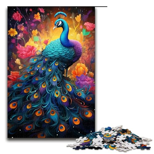 1000-teiliges Puzzle für Erwachsene, Malen, buntes Pfauen-Puzzle, Geschenke, Weihnachtswunschliste mit Weihnachtsmann, Größe 50 x 75 cm 1000-teiliges Puzzle für Erwachsene, Malen, buntes Pfauen-Puzzle, Geschenke, Weihnachtswunschliste mit Weihnachtsmann, Größe 50 x 75 cm von LLONGKT