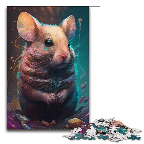 1000-teiliges Puzzle für Erwachsene, Maus-Mal-Puzzlespiel, Spaß für zu Hause, Geburtstagsgeschenk, Reisegeschenk (Größe 38 x 26 cm) von LLONGKT