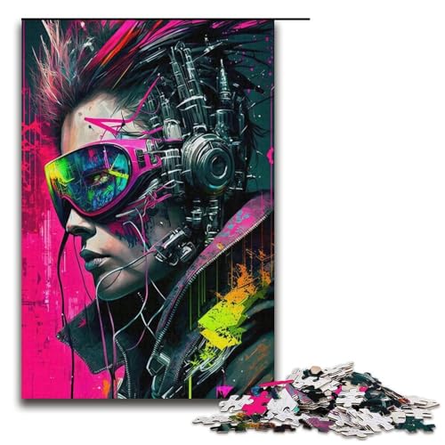 1000-teiliges Puzzle für Erwachsene, Mechanisches Mädchen, Puzzle, Quizspiel, Geburtstagsgeschenk, Geschenke, Wandkunst (Größe 38 x 26 cm) von LLONGKT