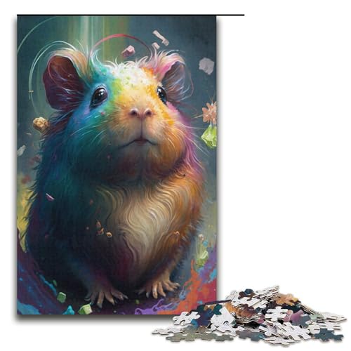 1000-teiliges Puzzle für Erwachsene, Meerschweinchen-Malspielzeug, Denkspiel, Herausforderung für die Gehirnintelligenz, süchtig machendes Spielzeug (Größe 38 x 26 cm) von LLONGKT