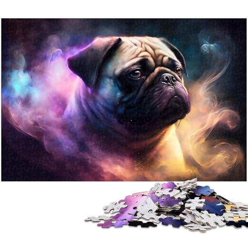 1000-teiliges Puzzle für Erwachsene, Mops-Puzzle, Spiele, Spielzeug, Geschenk, Lernspiel zum Geburtstag, Weihnachten, Größe 50 x 75 cm 1000-teiliges Puzzle für Erwachsene, Mops-Puzzle, Spiele, Spielzeug, Geschenk, Lernspiel zum Geburtstag, Weihnachten, Größe 50 x 75 cm von LLONGKT