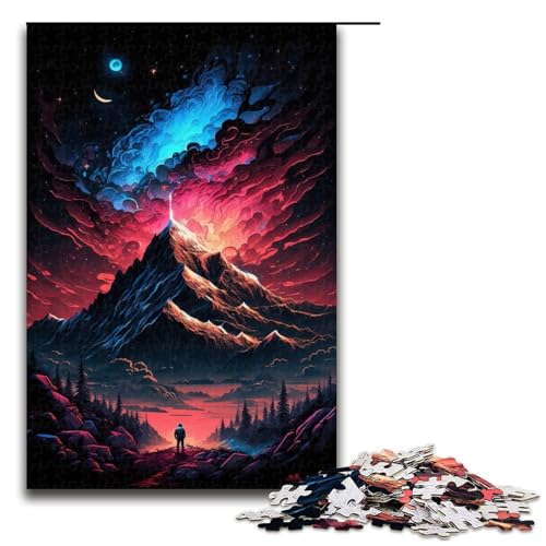1000-teiliges Puzzle für Erwachsene, Mystischer Berggipfel, Puzzle für Lernspiele, Herausforderungsspielzeug, Lernspiel für Geburtstag, Weihnachten, Größe 50 x 75 cm 1000-teiliges Puzzle für Erwachsene, Mystischer Berggipfel, Puzzle für Lernspiele, Herausforderungsspielzeug, Lernspiel für Geburtstag, Weihnachten, Größe 50 x 75 cm von LLONGKT