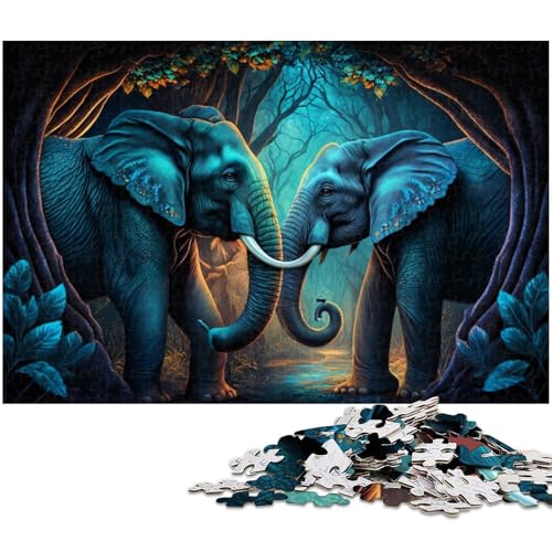 1000-teiliges Puzzle für Erwachsene, Neon-Elefant, Lernspiel, Herausforderung, Spielzeug, Wichtelgeschenke, Größe 50 x 75 cm 1000-teiliges Puzzle für Erwachsene, Neon-Elefant, Lernspiel, Herausforderung, Spielzeug, Wichtelgeschenke, Größe 50 x 75 cm von LLONGKT