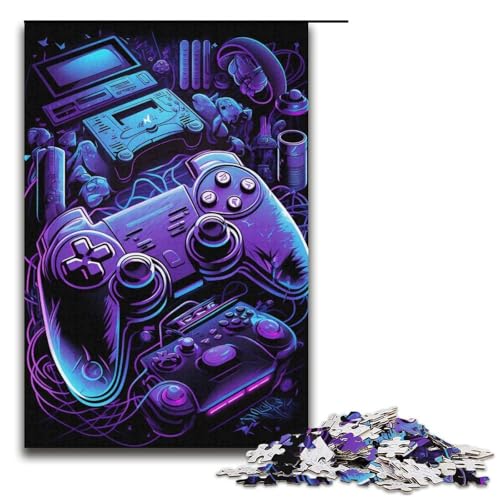1000-teiliges Puzzle für Erwachsene, Neon-Spiel-Puzzle – anspruchsvolles Spiel, ganze Familie, Größe 38 x 26 cm von LLONGKT