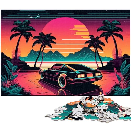 1000-teiliges Puzzle für Erwachsene, Neon-Sportwagen-Landschaft, Herausforderung für die Gehirnintelligenz, süchtig machendes Spielzeug, Größe 50 x 75 cm 1000-teiliges Puzzle für Erwachsene, Neon-Sportwagen-Landschaft, Herausforderung für die Gehirnintelligenz, süchtig machendes Spielzeug, Größe 50 x 75 cm von LLONGKT