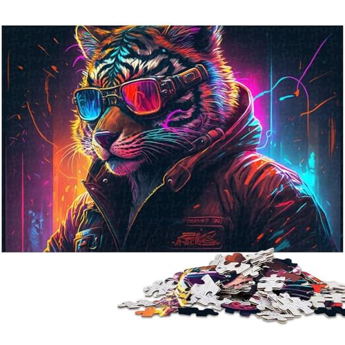 1000-teiliges Puzzle für Erwachsene, Neon-Tiger, Lernspiel, Herausforderung, Spielzeug, Wichtelgeschenke, Größe 50 x 75 cm 1000-teiliges Puzzle für Erwachsene, Neon-Tiger, Lernspiel, Herausforderung, Spielzeug, Wichtelgeschenke, Größe 50 x 75 cm von LLONGKT
