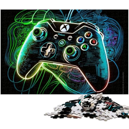 1000-teiliges Puzzle für Erwachsene, Neongrün, Spiel, Puzzle, Lernspiel, Herausforderung, Spielzeug, Wichtelgeschenke, Größe 50 x 75 cm von LLONGKT