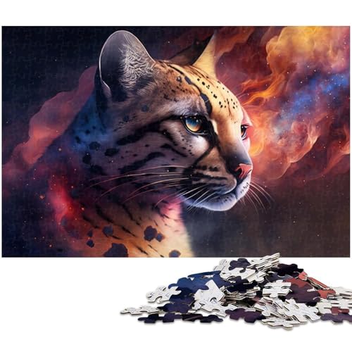 1000-teiliges Puzzle für Erwachsene, Ocelot-Nebel, Puzzlespiele, Spielzeug, Geschenk, Lernspiel zum Geburtstag, Weihnachten, Größe 50 x 75 cm 1000-teiliges Puzzle für Erwachsene, Ocelot-Nebel, Puzzlespiele, Spielzeug, Geschenk, Lernspiel zum Geburtstag, Weihnachten, Größe 50 x 75 cm von LLONGKT