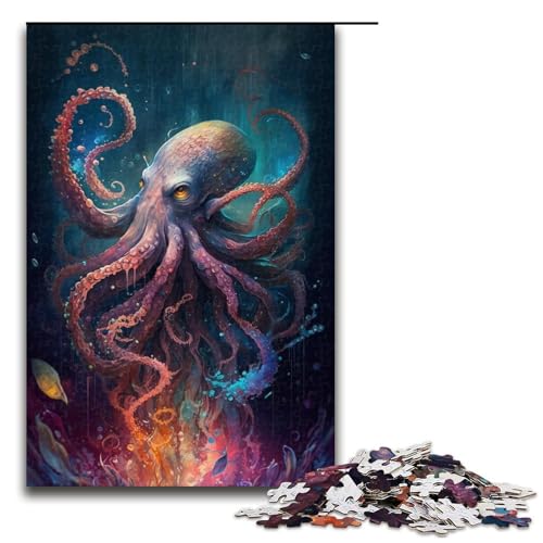 1000-teiliges Puzzle für Erwachsene, Oktopus-Malen, Lernspielzeug, geeignet für die Schreibtischdekoration, Größe 50 x 75 cm 1000-teiliges Puzzle für Erwachsene, Oktopus-Malen, Lernspielzeug, geeignet für die Schreibtischdekoration, Größe 50 x 75 cm von LLONGKT