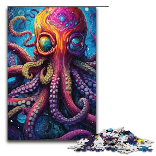 1000-teiliges Puzzle für Erwachsene, Oktopus-Puzzle, Lernspiel, Herausforderungsspielzeug, Lernspiel für Geburtstag, Weihnachten, Größe 38 x 26 cm 1000-teiliges Puzzle für Erwachsene, Oktopus-Puzzle, Lernspiel, Herausforderungsspielzeug, Lernspiel für Geburtstag, Weihnachten, Größe 38 x 26 cm von LLONGKT