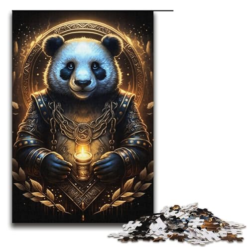 1000-teiliges Puzzle für Erwachsene, Panda-Denkspiel, ganze Familie, Größe 38 x 26 cm von LLONGKT
