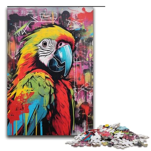 1000-teiliges Puzzle für Erwachsene, Papageien-Graffiti-Malerei, Puzzlespiel, Spielzeug, ganze Familie, Größe 38 x 26 cm 1000-teiliges Puzzle für Erwachsene, Papageien-Graffiti-Malerei, Puzzlespiel, Spielzeug, ganze Familie, Größe 38 x 26 cm von LLONGKT