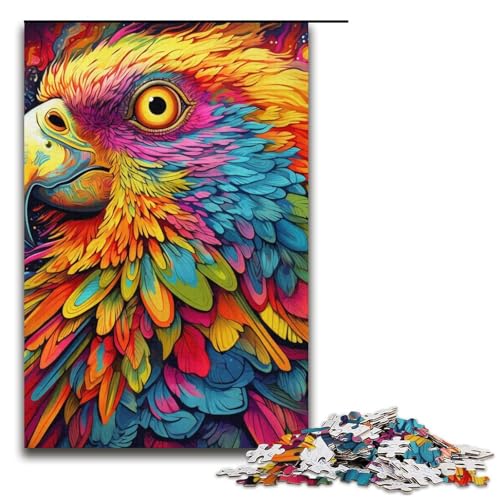 1000-teiliges Puzzle für Erwachsene, Papageien-Puzzle für Erwachsene, Papppuzzle, Heimdekoration, Größe 38 x 26 cm von LLONGKT