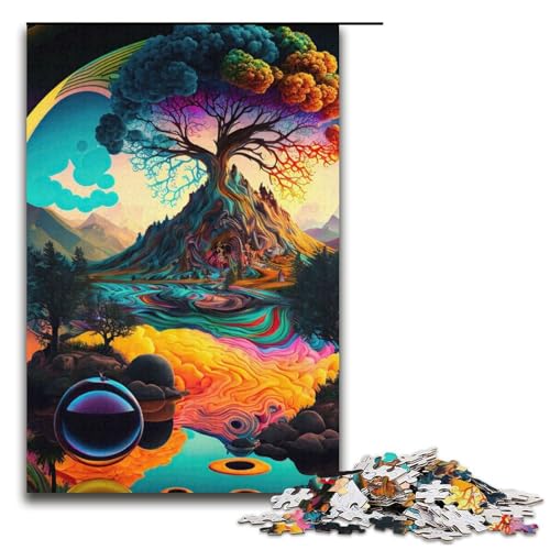 1000-teiliges Puzzle für Erwachsene, Psychedelische Natur, Lernspiele, Heimdekoration, Puzzle, gutes Geschenk, Größe 38 x 26 cm 1000-teiliges Puzzle für Erwachsene, Psychedelische Natur, Lernspiele, Heimdekoration, Puzzle, gutes Geschenk, Größe 38 x 26 cm von LLONGKT