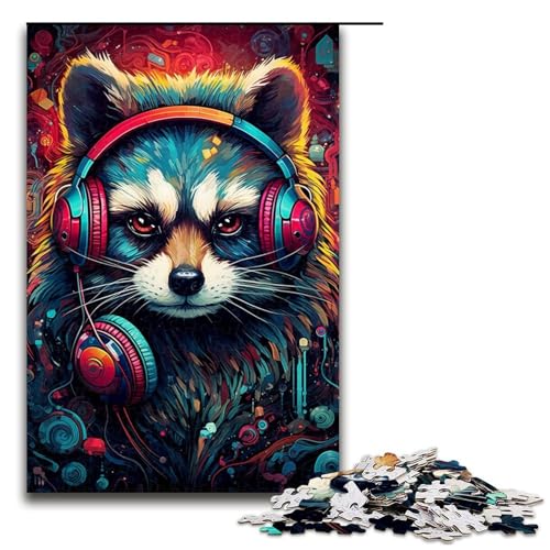 1000-teiliges Puzzle für Erwachsene, Psychedelischer Waschbär, Lernspiel, Herausforderungsspielzeug, Lernspiel für Geburtstag, Weihnachten, Größe 50 x 75 cm 1000-teiliges Puzzle für Erwachsene, Psychedelischer Waschbär, Lernspiel, Herausforderungsspielzeug, Lernspiel für Geburtstag, Weihnachten, Größe 50 x 75 cm von LLONGKT