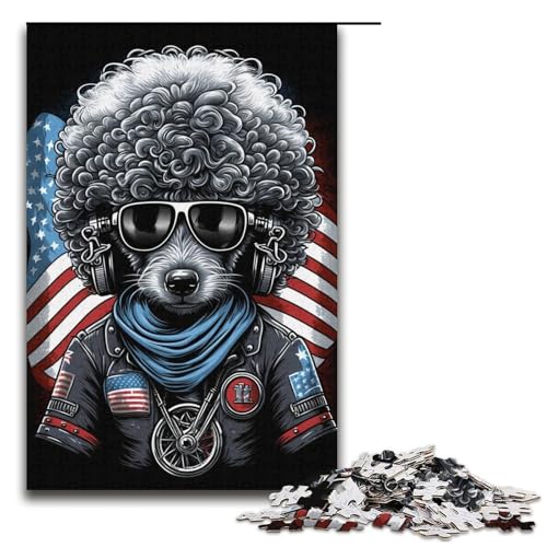 1000-teiliges Puzzle für Erwachsene, Pudel, Stressabbau, für und Teenager ab 14 Jahren, Größe 38 x 26 cm 1000-teiliges Puzzle für Erwachsene, Pudel, Stressabbau, für und Teenager ab 14 Jahren, Größe 38 x 26 cm von LLONGKT