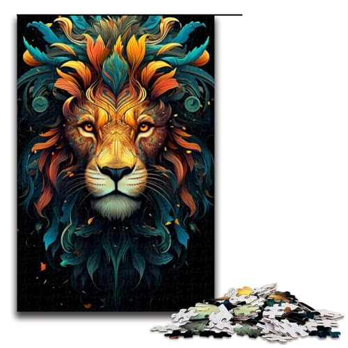 1000-teiliges Puzzle für Erwachsene, Puzzle-Kunst, Neon-Löwe, Quizspiel, anspruchsvoll, Aber unterhaltsam und humorvoll, Größe 50 x 75 cm 1000-teiliges Puzzle für Erwachsene, Puzzle-Kunst, Neon-Löwe, Quizspiel, anspruchsvoll, Aber unterhaltsam und humorvoll, Größe 50 x 75 cm von LLONGKT