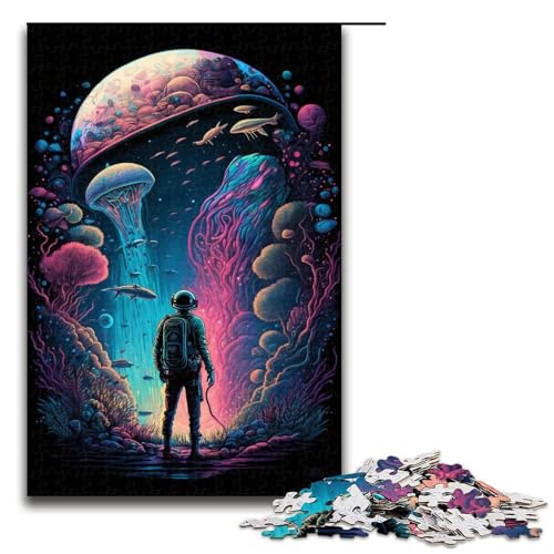 1000-teiliges Puzzle für Erwachsene, Quallen-Astronauten-Puzzle für Lernspiele, Herausforderungsspielzeug, Lernspiel für Geburtstag, Weihnachten, Größe 50 x 75 cm 1000-teiliges Puzzle für Erwachsene, Quallen-Astronauten-Puzzle für Lernspiele, Herausforderungsspielzeug, Lernspiel für Geburtstag, Weihnachten, Größe 50 x 75 cm von LLONGKT