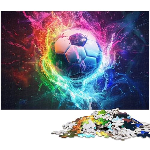 1000-teiliges Puzzle für Erwachsene, Regenbogen-Fußball-Puzzle, Spiele, Spielzeug, Geschenk, Lernspiel zum Geburtstag, Weihnachten, Größe 38 x 26 cm 1000-teiliges Puzzle für Erwachsene, Regenbogen-Fußball-Puzzle, Spiele, Spielzeug, Geschenk, Lernspiel zum Geburtstag, Weihnachten, Größe 38 x 26 cm von LLONGKT
