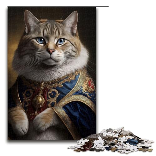 1000-teiliges Puzzle für Erwachsene, Royal Cat, Puzzle für Erwachsene, Holzpuzzle, Lernspiele, Größe 50 x 75 cm 1000-teiliges Puzzle für Erwachsene, Royal Cat, Puzzle für Erwachsene, Holzpuzzle, Lernspiele, Größe 50 x 75 cm von LLONGKT