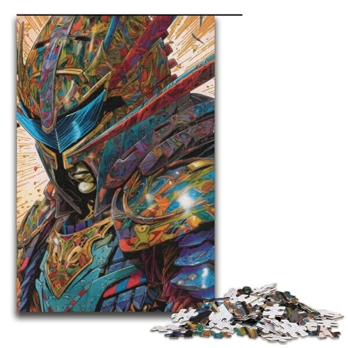 1000-teiliges Puzzle für Erwachsene, Samurai-Puzzle, Lernspiele, Wichtelgeschenke für Teenager ab 14 Jahren (Größe 38 x 26 cm) von LLONGKT