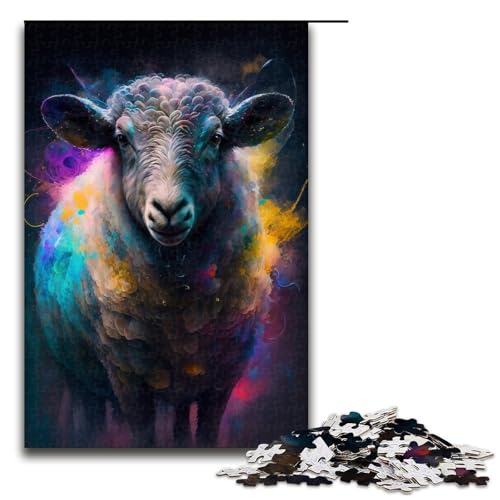 1000-teiliges Puzzle für Erwachsene, Schaf-Malen, Lernpuzzle, Größe 50 x 75 cm 1000-teiliges Puzzle für Erwachsene, Schaf-Malen, Lernpuzzle, Größe 50 x 75 cm von LLONGKT