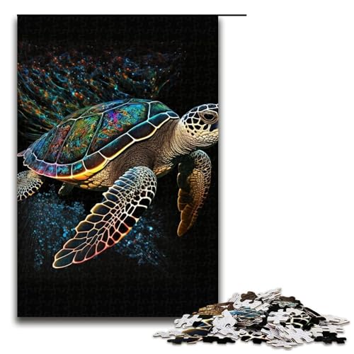 1000-teiliges Puzzle für Erwachsene, Schildkröten-Puzzle für Lernspiele, Herausforderungsspielzeug, Lernspiel für Geburtstag, Weihnachten, Größe 50 x 75 cm 1000-teiliges Puzzle für Erwachsene, Schildkröten-Puzzle für Lernspiele, Herausforderungsspielzeug, Lernspiel für Geburtstag, Weihnachten, Größe 50 x 75 cm von LLONGKT