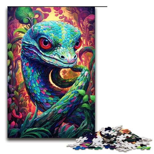 1000-teiliges Puzzle für Erwachsene, Schlangen-Puzzle, Lernspiel, Herausforderungsspielzeug, Lernspiel für Geburtstag, Weihnachten, Größe 50 x 75 cm 1000-teiliges Puzzle für Erwachsene, Schlangen-Puzzle, Lernspiel, Herausforderungsspielzeug, Lernspiel für Geburtstag, Weihnachten, Größe 50 x 75 cm von LLONGKT