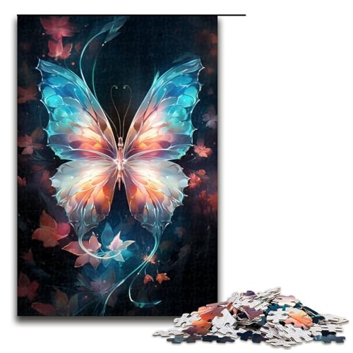 1000-teiliges Puzzle für Erwachsene, Schmetterlingsform, EIN anderes Universum, Quizspiel, Stressabbau, schwierige Herausforderung, Größe 50 x 75 cm von LLONGKT