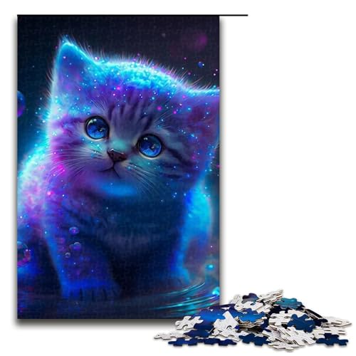 1000-teiliges Puzzle für Erwachsene, Schneekatze, Lernpuzzle, Größe 50 x 75 cm 1000-teiliges Puzzle für Erwachsene, Schneekatze, Lernpuzzle, Größe 50 x 75 cm von LLONGKT