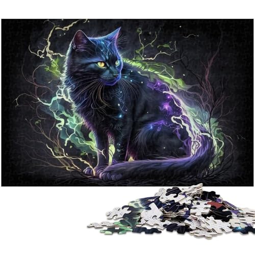 1000-teiliges Puzzle für Erwachsene, Schwarze Katze, Lernspiel, Herausforderung, Spielzeug, Wichtelgeschenke, Größe 50 x 75 cm 1000-teiliges Puzzle für Erwachsene, Schwarze Katze, Lernspiel, Herausforderung, Spielzeug, Wichtelgeschenke, Größe 50 x 75 cm von LLONGKT