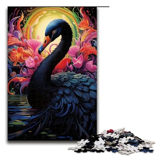 1000-teiliges Puzzle für Erwachsene, Schwarzer Schwan, Spaß für Zuhause, Geburtstagsgeschenk, Reisegeschenk, Größe 50 x 75 cm 1000-teiliges Puzzle für Erwachsene, Schwarzer Schwan, Spaß für Zuhause, Geburtstagsgeschenk, Reisegeschenk, Größe 50 x 75 cm von LLONGKT