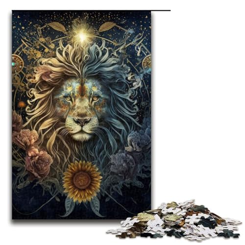 1000-teiliges Puzzle für Erwachsene, Sonnenblumen-Stolz, Löwen-Puzzle, Geschenke, Weihnachtswunschliste mit Weihnachtsmann, Größe 50 x 75 cm 1000-teiliges Puzzle für Erwachsene, Sonnenblumen-Stolz, Löwen-Puzzle, Geschenke, Weihnachtswunschliste mit Weihnachtsmann, Größe 50 x 75 cm von LLONGKT