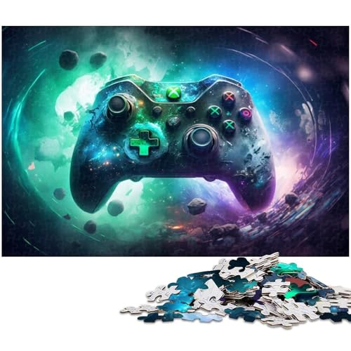 1000-teiliges Puzzle für Erwachsene, Spiel „Grünes Neon“, dekomprimierendes, intellektuelles Lernspielzeug, einzigartiges Herausforderungsspiel, Größe 38 x 26 cm von LLONGKT