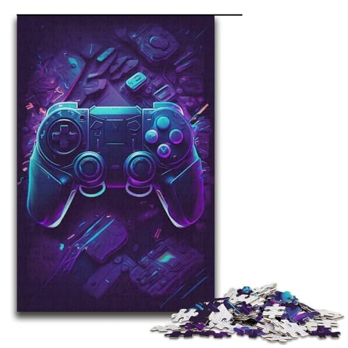 1000-teiliges Puzzle für Erwachsene, Spiel Neon, Lernspielzeug, Geburtstagsgeschenk, Geschenke, Wandkunst (Größe 38 x 26 cm) von LLONGKT