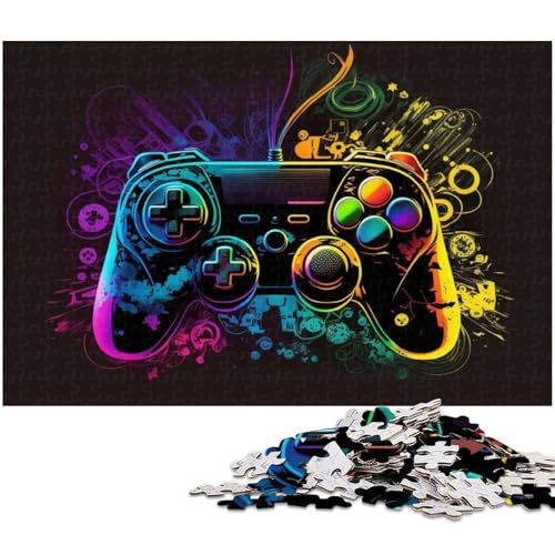 1000-teiliges Puzzle für Erwachsene, Spiel Neon, anspruchsvolles Spiel, Puzzle, gutes Geschenk für und Teenager ab 14 Jahren, Größe 38 x 26 cm von LLONGKT