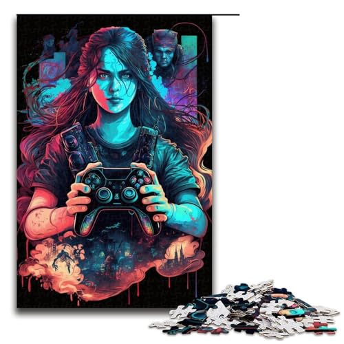 1000-teiliges Puzzle für Erwachsene, Spiel Neon-Puzzle für Lernspiele, Herausforderungsspielzeug, Lernspiel für Geburtstage, Weihnachten, Größe 50 x 75 cm 1000-teiliges Puzzle für Erwachsene, Spiel Neon-Puzzle für Lernspiele, Herausforderungsspielzeug, Lernspiel für Geburtstage, Weihnachten, Größe 50 x 75 cm von LLONGKT